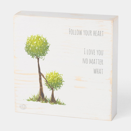 Scribble trees wood box: Follow your heart