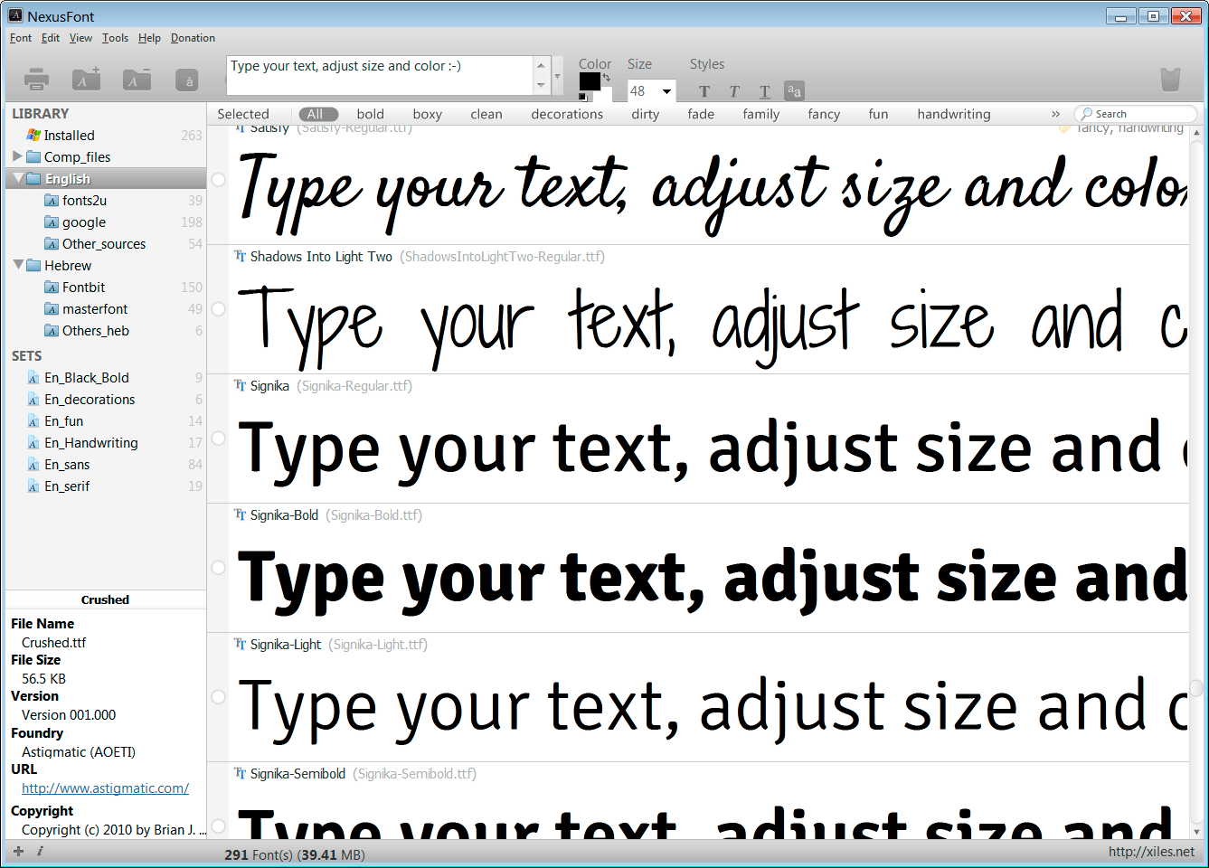 Changing font size